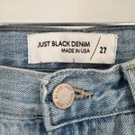 Just Black Denim Womens Cotton Mid-Rise Cropped Jeans Blue Bleach Washed Size 27 Photo 2