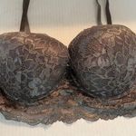 Thalia Sodi Bra Deep Purple Metallic Longline Lace Underwire Bra Sz 38C EUC Photo 1