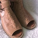 Caterpillar Women's Kersten Ankle Leather Bootie P309184 Taupe Peep Toe Photo 2