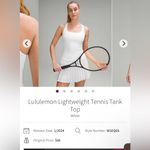 Lululemon NWT Lightweight Tennis Tank Top B/C Cup size 8
White Photo 5