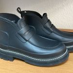 Hunter Black Women's Refined Stitch Detail Loafer Boots Size 7 Photo 0