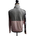 PINK - Victoria's Secret Victoria's Secret PINK‎ Half-Zip Color Block Sweatshirt Dog Logo Pullover M Photo 3
