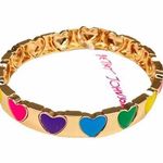 Betsey Johnson  Hearts Bracelet, Gold Tone Photo 0