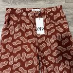 ZARA Women The Jasmine Bohemian Pant High Rise Wide Leg Size L MISSING BUTTON Photo 1