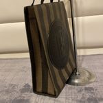 Fendi Vintage Logo Stamp Pequin Coated Canvas Shoulder Bag Photo 4