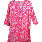 Gretchen Scott Tunic Dress Sz S Pink 3/4 Sleeve Top Beach Coverup Artsy Resort‎ Photo 0