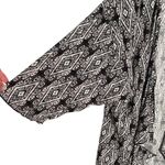 Simply Comfortable Women's Black White Geometric Duster Kimono Size L Size L Photo 2