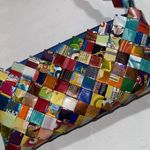 Wrapper purse zippered closure handbag colorful conversation piece Blue Photo 0