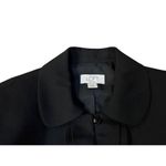 Ann Taylor Vintage Loft Petites Jacket Womens 6P Used Black Lined Ruffled Front Photo 12