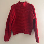 JustFab Vibrant Red Turtleneck Sweater Photo 0