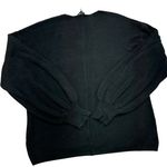 1. State  Sweater Womens Medium Black Balloon Sleeve Ribbed‎ Knit V Neck Photo 4