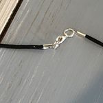 Handmade Awesome Necklace Black Cord W Beach Stone Pendant Photo 4