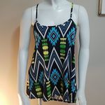 Luxe  Blue, White, Green, & Yellow Tank Top (Small) Photo 1
