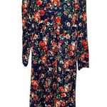 The Vermont Country Store Prairie Style Long Sleeve Floral Print Pullover Dress Blue Size M Photo 0