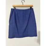 L.L.Bean  Women Size 6 Favorite Fit Blue Geometric‎ Print Knee Length Skirt Photo 2