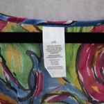 Boho Floral Swirl Sheer Festival Beach VTG Colorful Tunic Cover Up Dress L Large Green Photo 7