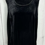 Quacker Factory  Velvet Velour Tank Top Shirt Blouse Plus Sz XL Black Sequin Neck Photo 0