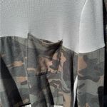 Lovely Melody Color Block Camo Stripe Pocket Long Sleeve Top Size M Photo 1