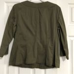 J.Jill ‎ green army utility button down jacket. Cotton stretch women’s size 12 Photo 7