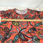 Brooks Bobbie  women’s size 1x paisley floral knee length coral dress Photo 3