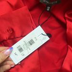 Dynamite  Red Wrap Around Satin Blouse Photo 2