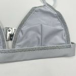 Mink Pink Shine Bright Silver Triangle Bikini Top Women's Size Extra Small XS Photo 5