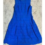 Ivanka Trump Women's Blue Lace Sleeveless Knee Length Dress Size M Photo 5