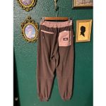 Bearded Goat Womens Sierra Brown Plum Fleece Sweatpants Joggers Sz Small Purple Photo 1