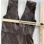 SIGNATURE8 Dress Womens Small Bronze Metallic V Neck Sleeveless Sheath Sparkle Silver Photo 6
