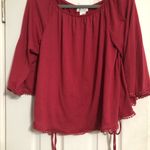 Linda Leal new‎ 3/4 sleeve detail fringe faux tie side’s women’s medium NWT boho Pink Photo 4