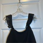 Lucca Couture  Black Flutter Sleeve Chiffon V Neck Romper size L Photo 8