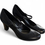 Croft & Barrow vintage y2k‎ Black  leather mary jane pumps size 8. Photo 0
