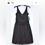 CHAPS Black Beaded/Mesh Sleeveless Midi Dress | Size 6 (New) Photo 10