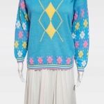 Vintage White 70s Preppy Pleated Polyester Pull On Midi Skirt Size 12 Photo 0