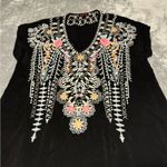 Johnny Was  Black Dress with Multicolor Embroidery Photo 1