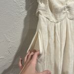 Flawless  Ivory Boho Smocked Flowy Strapless Maxi Dress Size Medium Photo 2