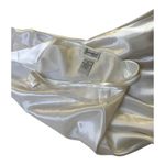 Womens medium White Satin Coquette Mini Slip Dress Pink Embroidered Flowers​ Photo 7