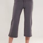 Lululemon Heathered Grey Relaxed Fit Crop II Drawstring Yoga Pant Leggings Photo 0