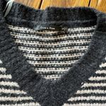 Doe & Rae  Sweater, Chunky Striped Oversized Plush V-Neck Photo 3