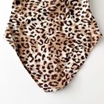 Aerie [] Leopard Print Knot Tie Front Cutout Strapless One Piece Swimsuit Large L Photo 5