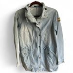 Zaful Jean Parka Gooby K-S Patrol Commanding Officer Patch- Light Denim- Collared Photo 0