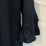 Talbots NWT Plus Size 2X Black Ruffled 3/4 Sleeve Sweater Dress New Photo 2