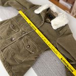 Vintage Sonoma Faux Fur Corduroy Penny Lane 70s Style Coat Size Large Green Photo 9