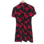 Evan Picone Vintage Velvet Dress Black Red Floral 90s Whimsigoth Witchy Size 0 Photo 1