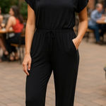 Soft Surroundings Black Jumpsuit Relaxed Fit Size Medium Tall Photo 0