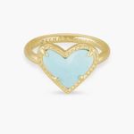 Kendra Scott Ari Heart Gold Band Ring Photo 0