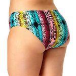 Allure by IMG New Snakeskin Side Ruched Hipster Bikini Swim Bottom Multi Photo 1