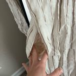 ZARA  White and Brown Striped Long Sleeve Dress Photo 3