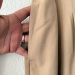Ann Taylor Womens Pants Tan Cinched Belted Waist Tapered Ankle Leg Size 12 Photo 4