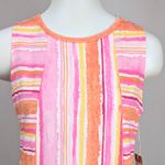 Striped Pink and Orange Midi Dress Photo 1